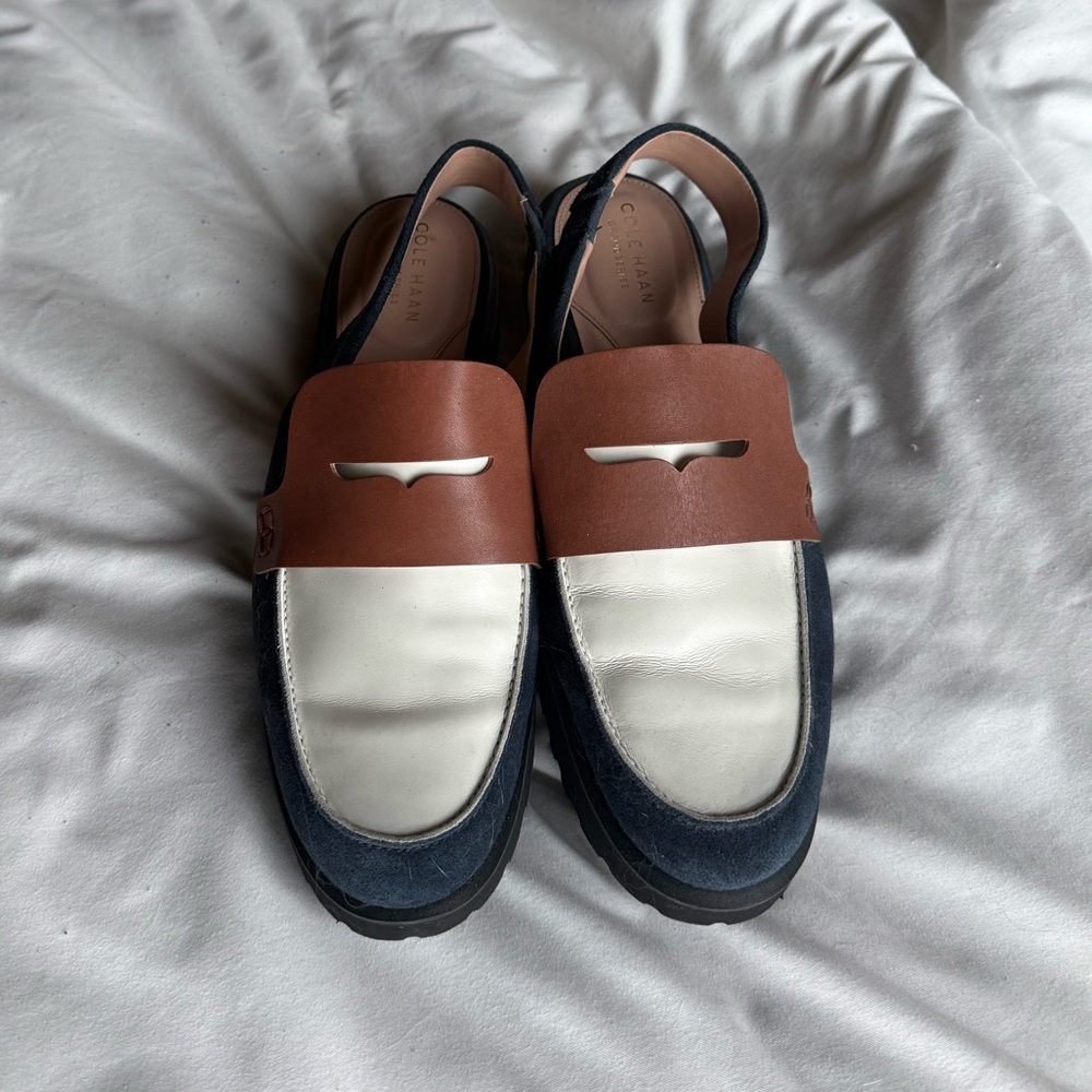Cole Haan Women's Geneva Loafer in Brown, White, and Black